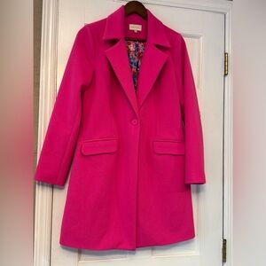 Skies Are Blue Fuchsia Trench Coat